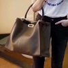 Fendi Peekaboo X-Lite Soft Calf Satchel Bag with FF Interior - Image 2