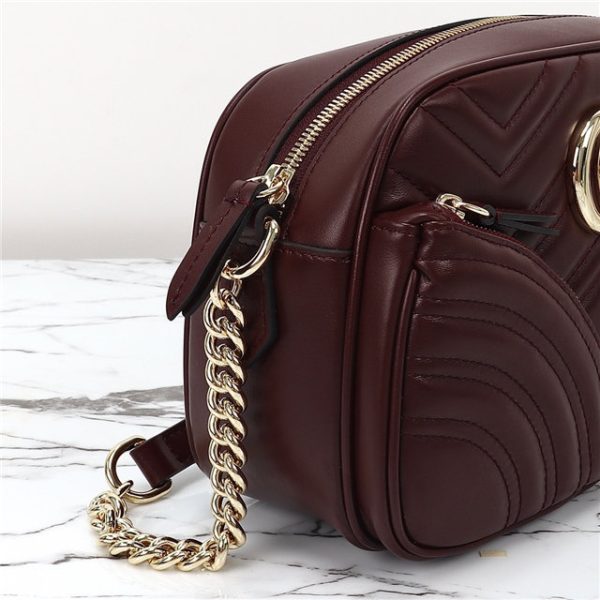 Gucci GG Marmont Small Shoulder Bag 798715 Rosso Ancora - Image 5