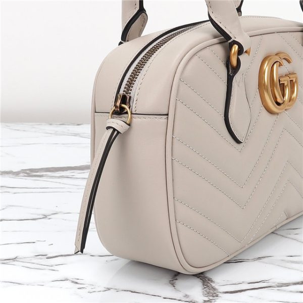 Gucci GG Marmont Small Top Handle Bag 795199 Light grey - Image 5
