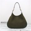 Gucci B Medium Shoulder Bag 815924 Green Suede - Image 10